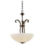 Sea Gull Lighting 65133-814 Three-Light Brookshire Pendant, Satin Etched Glass Shade, Misted Bronze