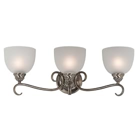 Kenroy Home 80463BRBR Butler Three-Light Vanity Light with 6-Inch Frosted White Glass... by Kenroy Home