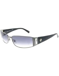 VERSACE 2021 100 111 GUNMETAL GRAY GRADIENT METAL SUNGLASSES [Eyewear] by Versace