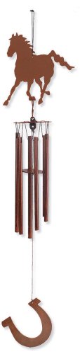 Sunset Vista Designs Horsing Around Horse Wind Chime, 30-Inch Long