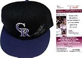 Todd Helton Autographed Colorado Rockies Baseball Cap (James Spence) - Autographed MLB Helmets and Hats
