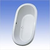 Nexus 6' Soaker Bath Tub with Polished Chrome Grab Bar Finish: Cotton, Features: Grab Rail