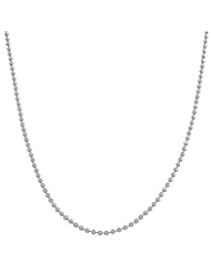 14 Karat White Gold 1.2-mm Shiny Bead Ball Chain (20 Inch)