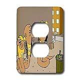 Londons Times Funny Animals Cartoons - Bad Snakes Cobra Youth - Light Switch Covers - 2 plug outlet cover