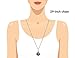 Elegant Lava Stone Aromatherapy Gem Essential Oil Diffuser Orb Necklace w/ Sapphire Jewel + Bead Set (29-inch chain)