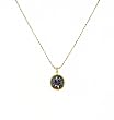 Necklace - N165 - Swarovski (tm) Crystal Drop (10mm / 3/8") ~ Blk Diamond (Gray / Grey)