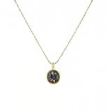 Necklace - N165 - Swarovski (tm) Crystal Drop (10mm / 3/8) ~ Blk Diamond (Gray / Grey)