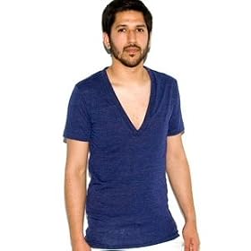 American Apparel TR456 Tri-Blend Short Sleeve Deep V-Neck