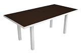 Poly-Wood AT3672FAWMA Euro 36-Inch by 72-Inch Dining Table - White Aluminum Frame - Mahogany