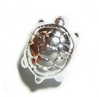 Sterling Silver Sea Turtle Charm Bead For Pandora Troll European Charm Bracelets