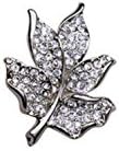 New Wedding bridegroom Crystal Maple leaves Brooches Brooch Bouquet Pin Color:Silver