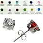316L Stainless Surgical Steel Earrings - Birthstone CZ Stud Earrings - 8mm