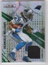 2010 Rookies and Stars Materials Emerald Prime Longevity #18 DeAngelo Williams/50 - Carolina Panthers (Rookie Insert - Piece of Authentic Jersey - Serial #d to 50) (Football Cards)