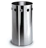 Polder bullet metal trash can with push top, 15 gallon, red