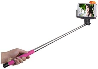 Selfie Stick, Lunix Self-Portrait Monopod Extendable with Built-in Bluetooth for Smartphones(Pink)