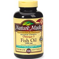 Nature Made Omega-3 Fish Oil 1200mg Maximum Strength Softgels 100 ea by Nature Made