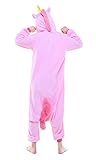 NEWCOSPLAY Pink Unicorn Unisex Onesies Pajamas Kigurumi Cosplay Sleepsuit Costume (M, Pink unicorn)