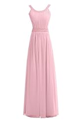 Floor Length Jeweled Charmeuse/Chiffon Evening Dress/Bridesmaid Dress 
