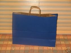 KRAFT PAPER SHOPPING BAG VOGUE BLUE