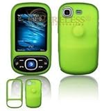 Premium Rubberized Neon Green Snap-On Cover Hard Case Cell Phone Protector  ....