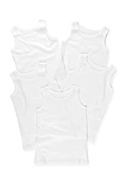 5 Pack Pure Cotton Sleeveless Vests