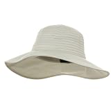 Ladies UV Wide Brim Hats-Putty White W27S59D