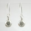 Sterling Silver Dangling Flower Earrings, #9479