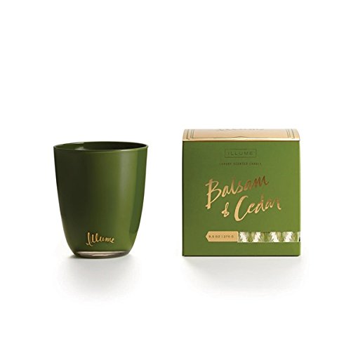 Illume Boxed Glass Candle Balsam and Cedar, 9-1/2-Ounce