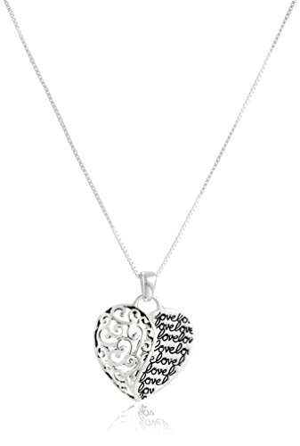 Sterling silver "mother and son forever" hear…