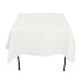 70 in. Square Polyester Tablecloth White