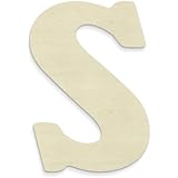 UNFINISHEDWOODCO Unfinished Wood Letter, 15-Inch, Monogrammed S, Large