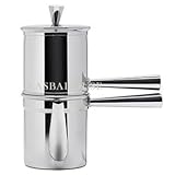 Neapolitan Coffee Maker 1-2 Cup Size - Stainless Steel - Made in Italy