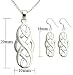 Silver Pendant & Earrings set - celtic design - Comes with 16' silver link chain. Beautifully design