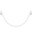 14 Gauge Cubic Zirconia Captive Ring Nipple Chain