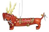 Reindeer Doxie dog DACHSHUND CHRISTMAS ORNAMENT