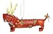 Reindeer Doxie dog DACHSHUND CHRISTMAS ORNAMENT