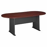 Bush Furniture Racetrack Conference Table, Hansen Cherry/Galaxy