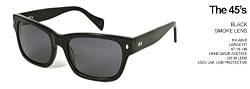 Tres Noir 45's Sunglasses Shiny Black hand made glasses