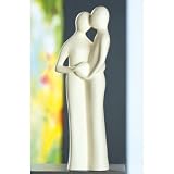Gilde Francis Sammlerfigur - Paar "Hand aufs Herz" Cremefarben 35 cm