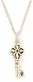 22k Gold Plated Antique Cross Key Pendant by Bob Siemon, 18