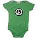 Peace Sign in Black and White Reversed Out on Infant One Piece