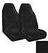 Set of 2 Universal Fit High Back Encore Pattern Front Bucket Seat Cover - Black Image