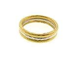 Platinum and Gold Hammered Band by Gurhan