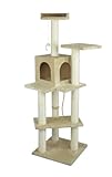 Beige 60" Cat Tree Condo Scratcher House Post Furniture 8135