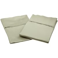 Wakefield Collection 400 Thread-Count 100% Pima Cotton Sateen 2 Piece Pillowcase Set, King, Sage