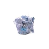 Minky Dots Personalized Baby Boy Gift Basket