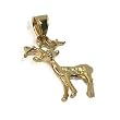 Fascinating 10 KT Yellow Gold Cute Deer Charm 10K Pendant