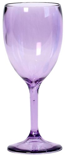 Linden Sweden 8-1/2-Ounce Wine Stem, Transparent Purple, Set of 4