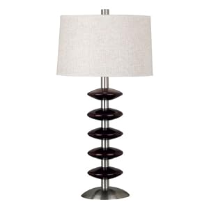 Kenroy Home 20105CBS Luna Table Lamp, Chocolate with Brushed Steel Accents by Kenroy Home
