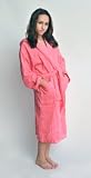 Pink Cotton Terry Robe No Hood - Adult